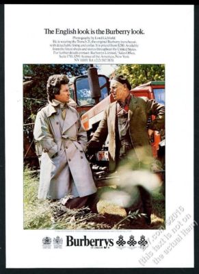 1975 Burberry man's 21 trench coat Lord Lichfield photo vintage