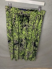 Women's Yellow & Black Skirt XL Elastic Waist Made in USA Casual Regular Fit
