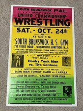 1998 Wrestling Event Card Poster Honky Tonk Man Tony Atlas Tito Santana