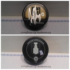 Jiri Patera Signed Vegas Golden Knights Puck COA 2023 Stanley Cup Champions Puck