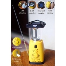 Emergency Solar LED Lantern w/ AM FM NOAA Weather Radio Free Shipping USA