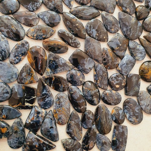Pietersita natural cabujón envoltura de alambre suelto piedras preciosas para suministro de collar - Imagen 4 de 7