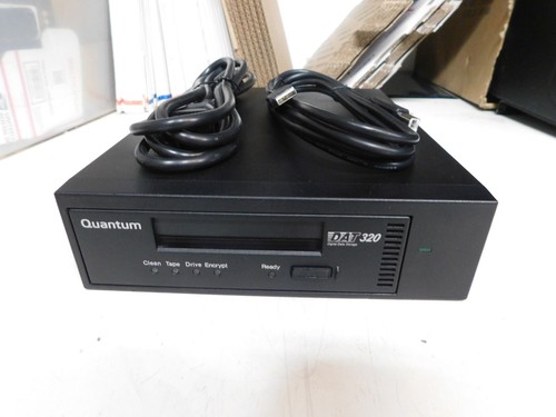 QUANTUM CD320UE DAT 160/320 USB 2.0 EXTERNAL PORTABLE TAPE BACKUP DRIVE