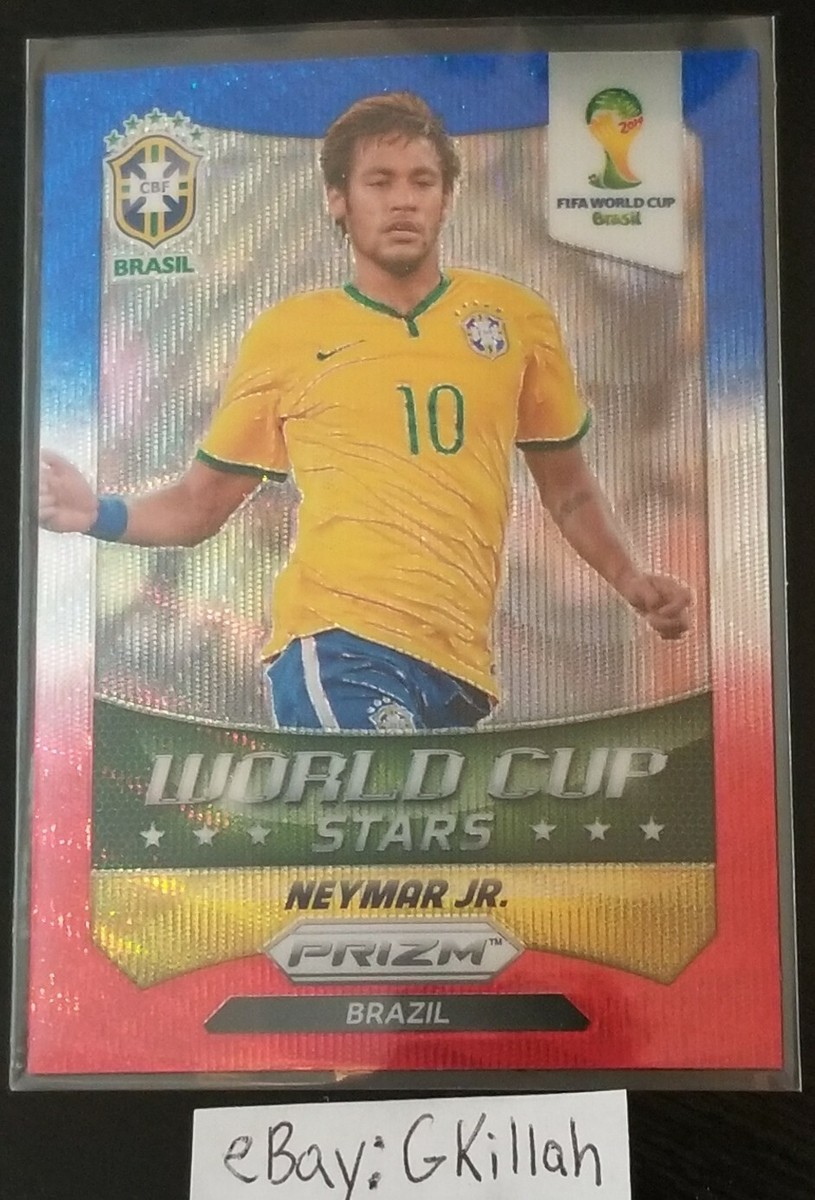 2014 Panini Prizm World Cup Stars Neymar Jr. Blue Red Wave #7