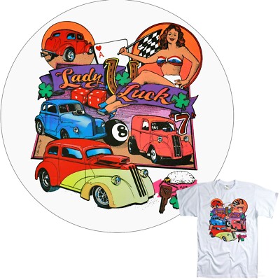 T-Shirt Comic Automotive  Rockabilly retro american 40s 50s Oldtimer Style *1072
