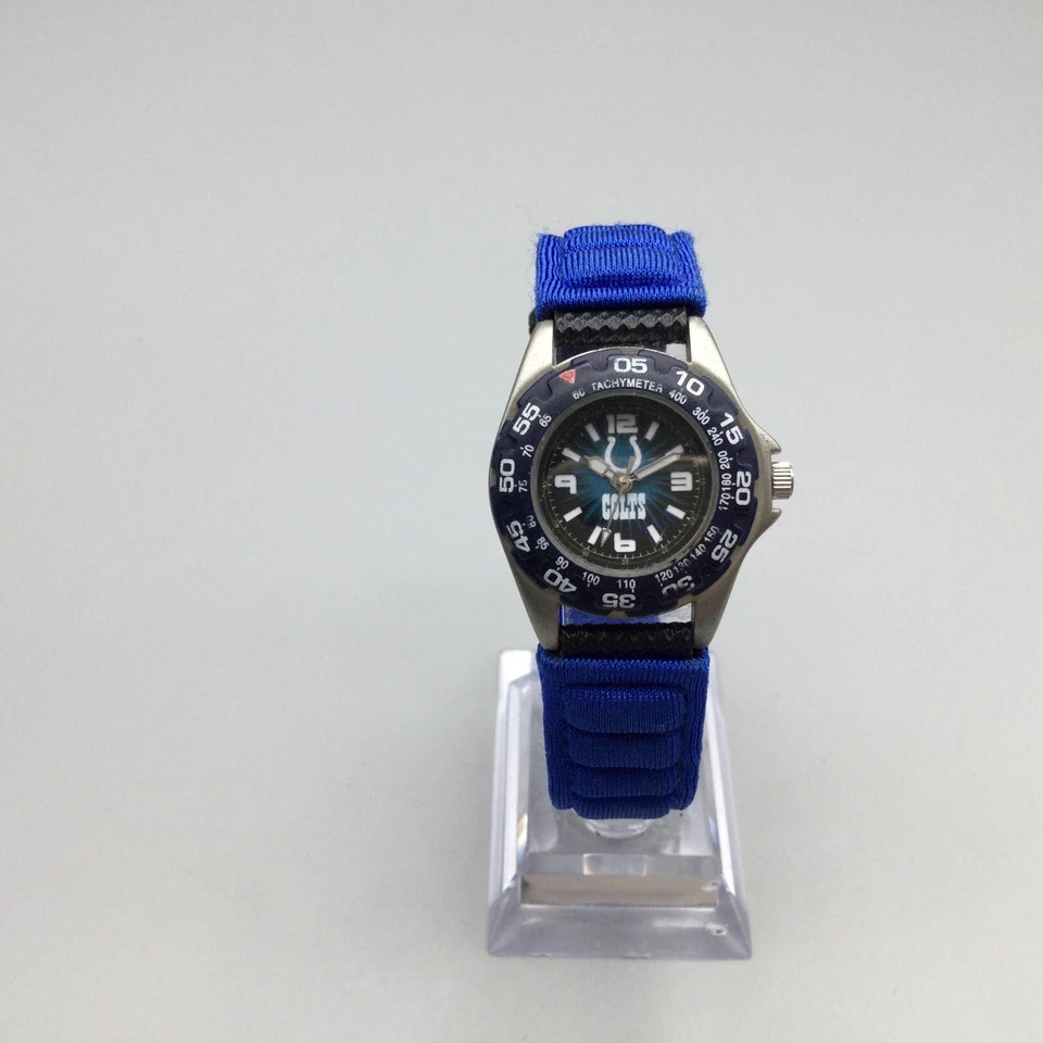 Indianapolis Colts Watch Women Blue Silver Tone 31mm Football NFL New Battery - Image 2 of 4