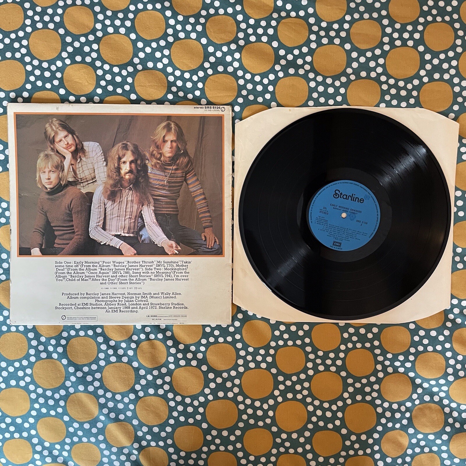 BARCLAYS JAMES HARVEST EARLY MORNING ONWARD ORIGINAL VINYL ALBUM VGC