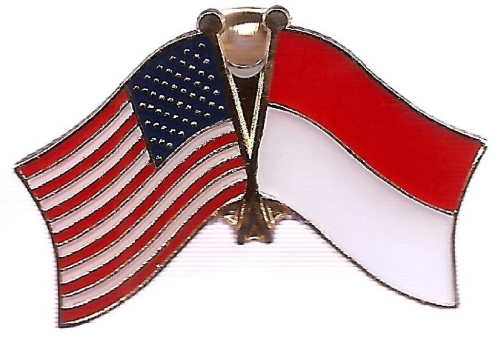 Wholesale Pack of 50 USA American Monaco Friendship Flag Hat Cap lapel Pin