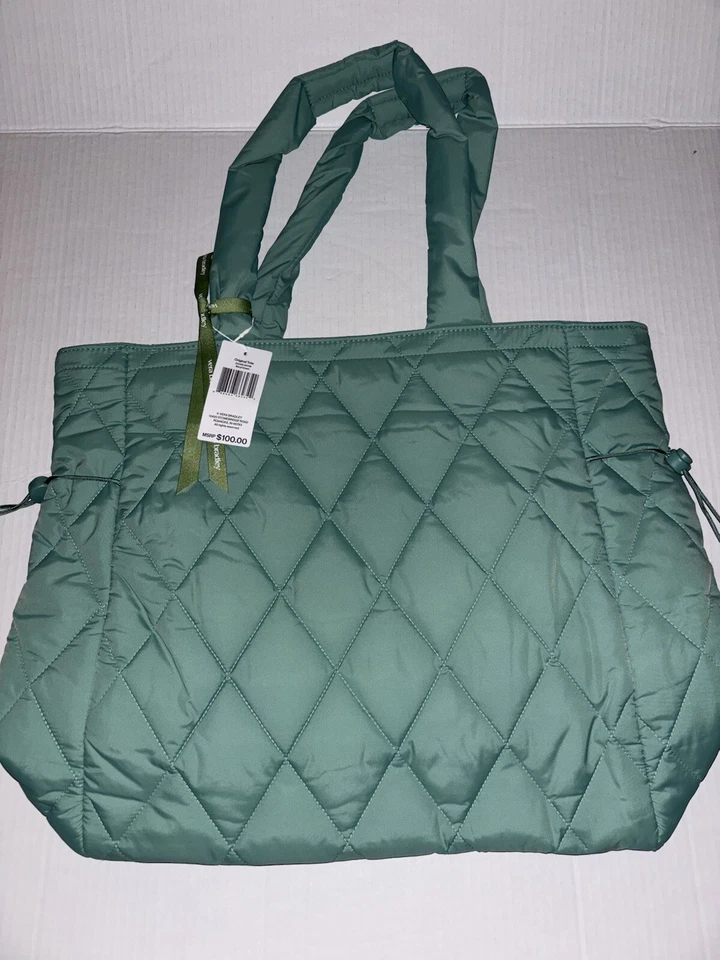 NWT Vera Bradley Original Tote Bag Purse Beryl Green Nylon