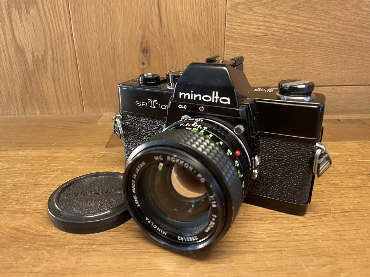 *Near Mint ++* Minolta SRT 101 ( SRT 201 ) Black Camera MC Rokkor 50mm F/1.4 /JP