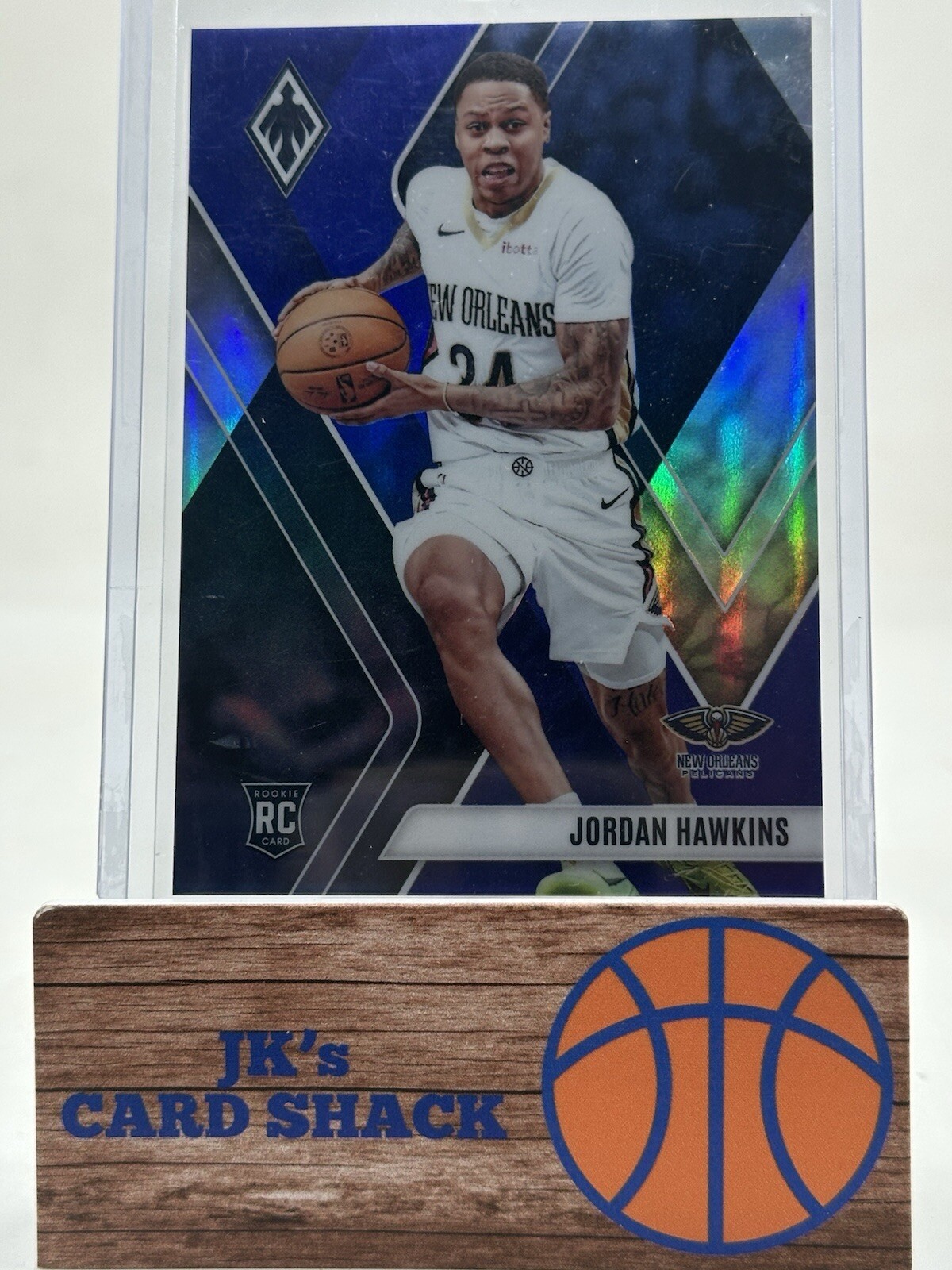 2023-24 Panini Phoenix Jordan Hawkins Blue RC /35 #254 New Orleans Pelicans