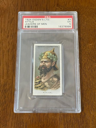 ATTILA 1924 Ogden’s Leaders Of Men #3 PSA 5 EX - Picture 1 of 2