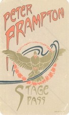 PETER FRAMPTON 1970s STAGE PASS