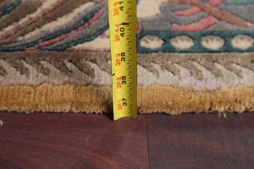 Luxury Nepalese Indian Area Rug Hand-Knotted Gold 8x10 ft - Picture 19 of 20