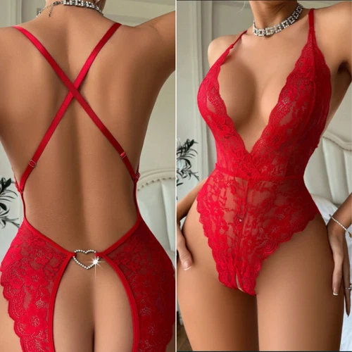 Women's Sexy Lingerie Sleepwear Babydoll Underwear Lace Dress G-String Nightwear