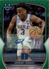 2022-23 Bowman Chrome University Prospect Auto Green Ref 76 Jeremy Roach Auto/99