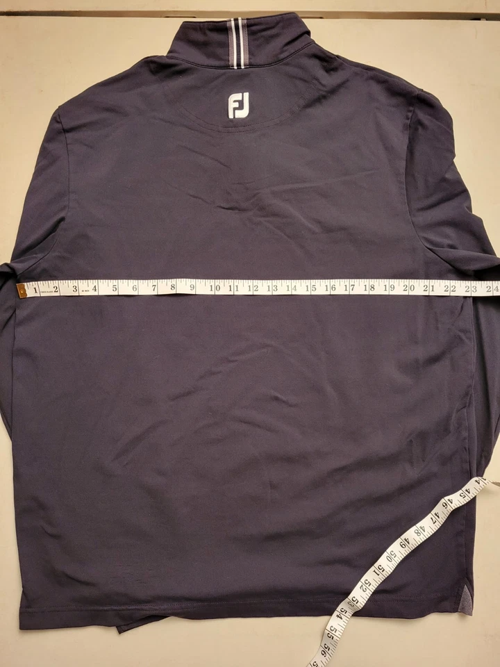 Suéter FJ Foot Joy Footjoy Cuarto 1/4 Cremallera Hombres Grande Negro Golf Tenis Preppy Foto 2 de 4