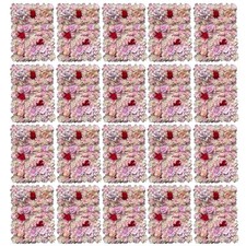 20pcs Artificial Flower Wall Panel Backdrop Wedding Party Background Venue Decor