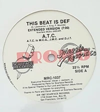 A.T.C. ‎– This Beat Is Def - Scarface Records ‎– MRC-1037 RARE PROMO Rap Hip Hop