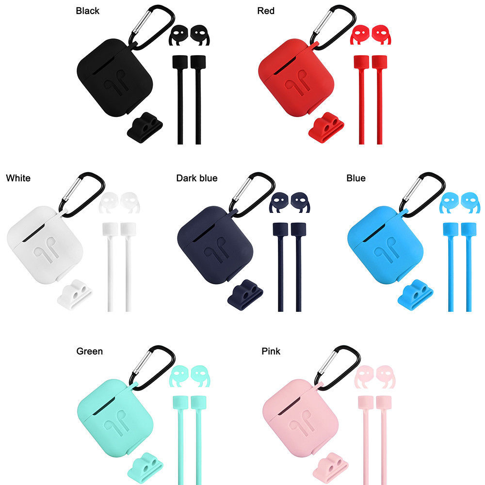 Strap Holder & Silicone Case Cover For Apple AirPod Air Pod Accessories