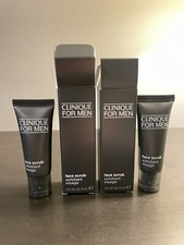 Clinique for Men Face Scrub .5 fl oz 15 ml Travel Size NIB X2