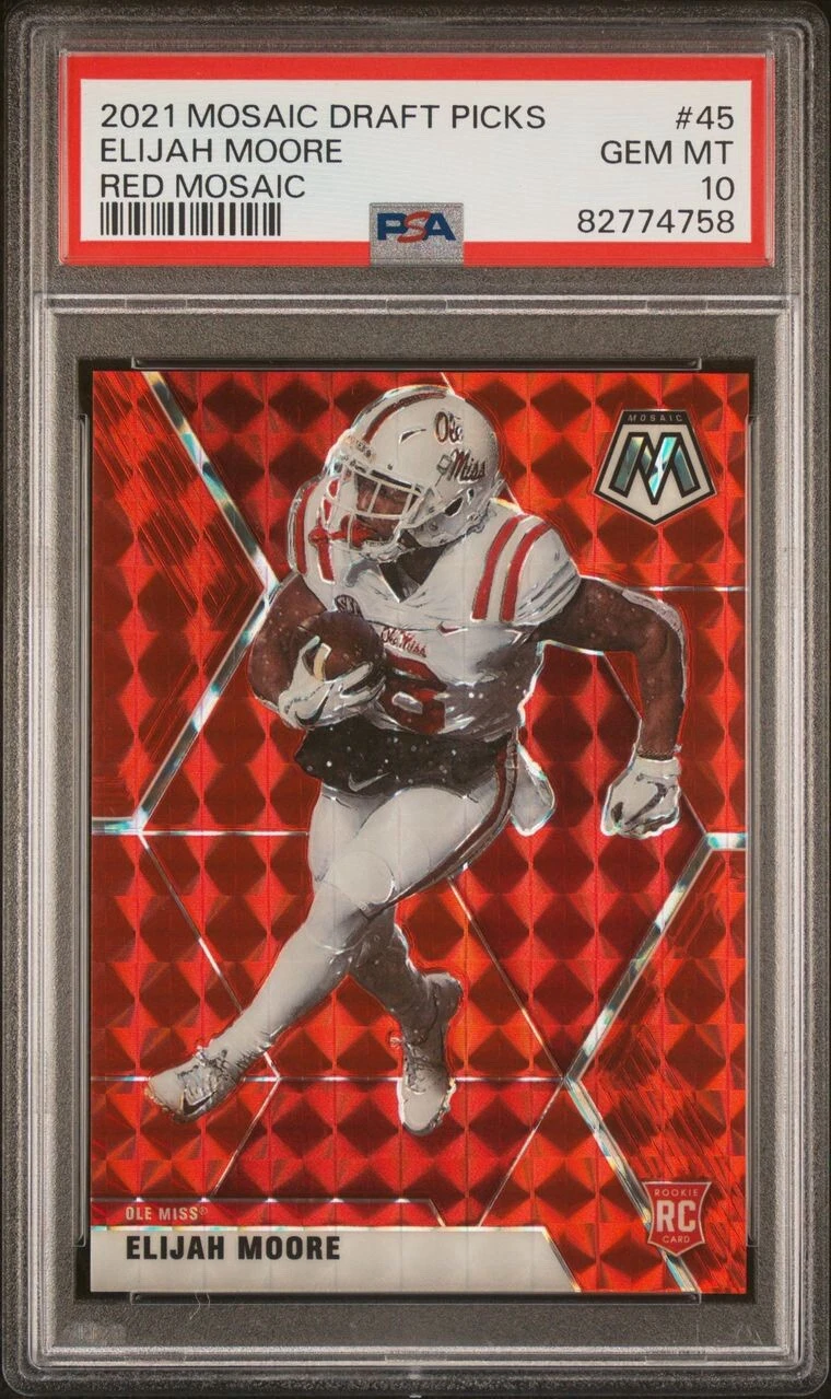 Elijah Moore Panini Mosaic Draft Picks #45 Red Mosaic