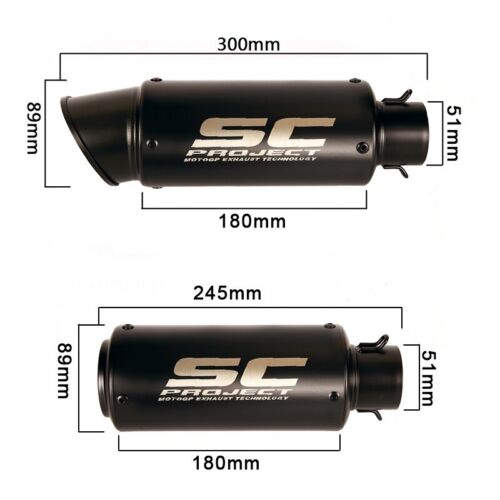For Yamaha FZ6 2004-2011 Exhaust Link Pipe Black Muffler Tips Slip on System - Picture 5 of 10