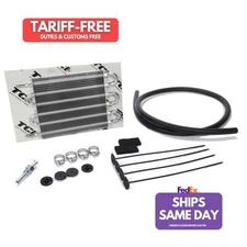 Tci 820500, Kit Natural Aluminum Univ Trans Cooler High Performance & Racing Par