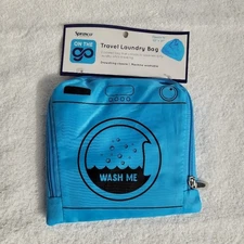 Collapsible Laundry Bag, Travel, Camp, Fitness, & Students, 1Pcs Blue 22" x 21"