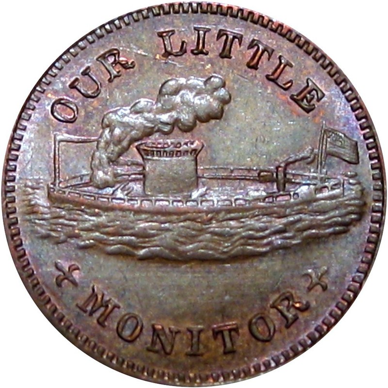 1863 Our Little Monitor Patriotic Civil War Token