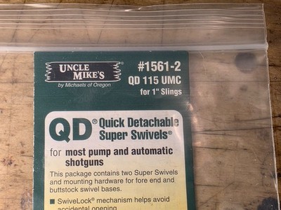 Uncle Mike s QD 115 UMC Set 1561-2 QD Sling Swivel Kit Most Pump & Auto Shotguns