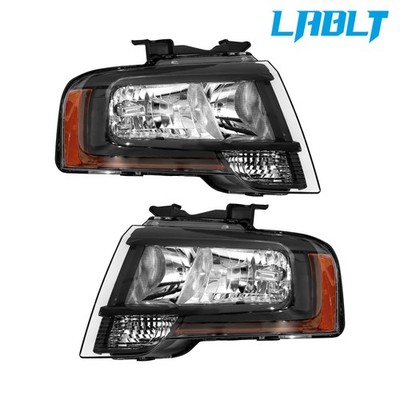 LABLT Left+Right Side Headlights W/O Lens Halogen For 2015-2017 Ford Expedition