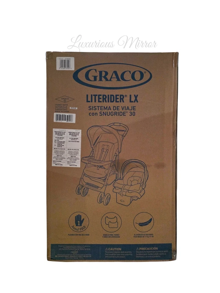 Graco Literider LX Stroller SnugRide 30 Infant Car Lightweight Travel System NEW - Image 2 of 4