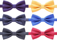 8 PACKS Elegant Adjustable Pre-tied Bow Ties for Men Boys 1 4 5 6 8 Pack for op