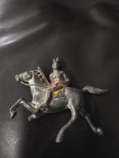 1930s Barclay Manoil Dime Store toy soldier - Indian horse Two Feathers no paint