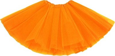 BGFKS Girls 3 Layered Tulle Tutu Skirt with 0-24 Months, Orange 