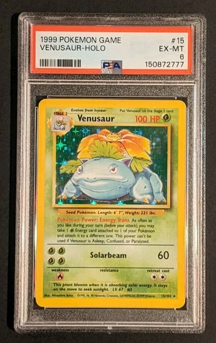 New Listing1999 POKEMON VENUSAUR HOLO 15/102 BASE SET UNLIMITED PSA 6