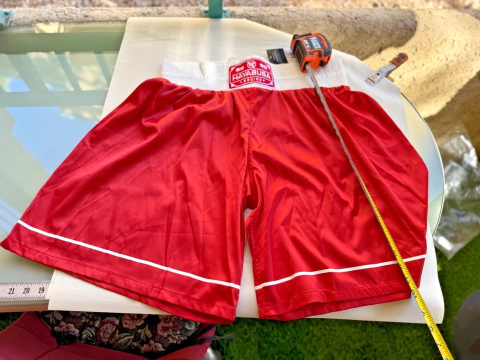 Pantalones Cortos de Lucha Hayabusa BOXING Para Hombre ROJO SATINADO PRO NUEVOS CON ETIQUETAS XL 36 A 38 Foto 2 de 4