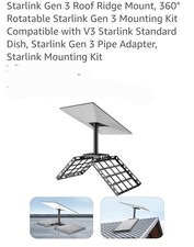 Starlink Gen 3 Roof Ridge Mount, 360  Rotatable Starlink Mount Compatible with