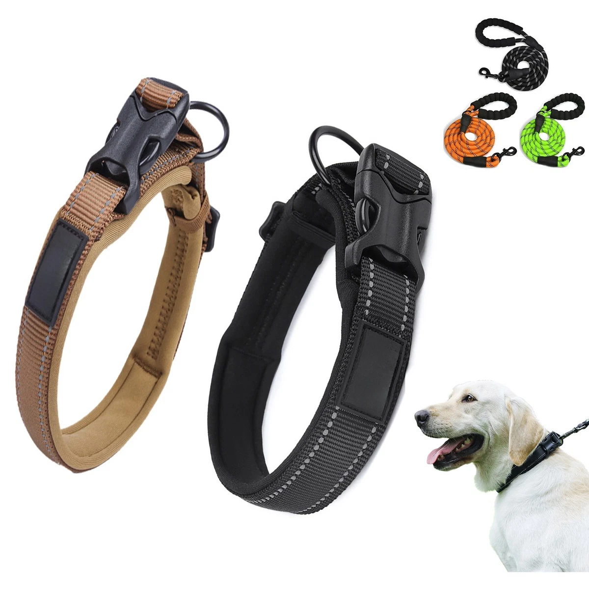 Collare Regolabile In Nylon Per Cani E Gatti SLA179 - Leggero E Resistente, Larghezza 10mm, Lunghezza 20-35cm, Taglia XS, Colore Nero