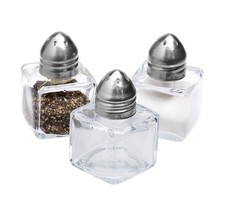 12er Mini ARO SALZSTREUER Set ✅ Glas Edelstahl PFEFFERSTREUER Salt Pepper