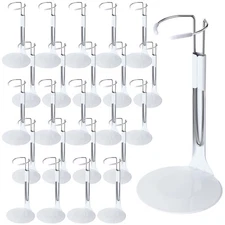 24 Pcs Doll Stands Adjustable Action Figure Stands with Expandable Waist Wire...