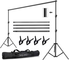 12ft x 10ft Photo Video Studio Heavy Duty Adjustable Photography Muslin Backdrop