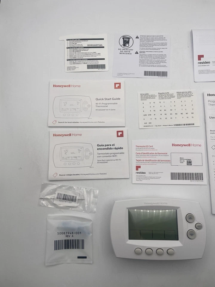Honeywell Home RTH6580WF White Wi-Fi Programmable App Control Smart Thermostat - Image 4 of 4