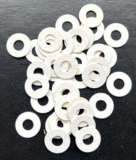 M5 White Fibre Washers- 12mm O/D X 5.1mm I/D X 0.5mm Thk- Various quantities