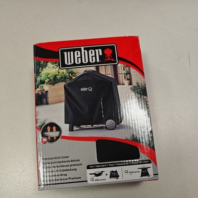 Weber 7184 Premium Abdeckhaube für Q 2000-Serie und Q 3000-Serie - Schwarz