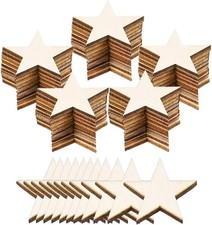 400 Wooden Stars - 1 Inch Unfinished Cutouts for Crafts  Ornaments