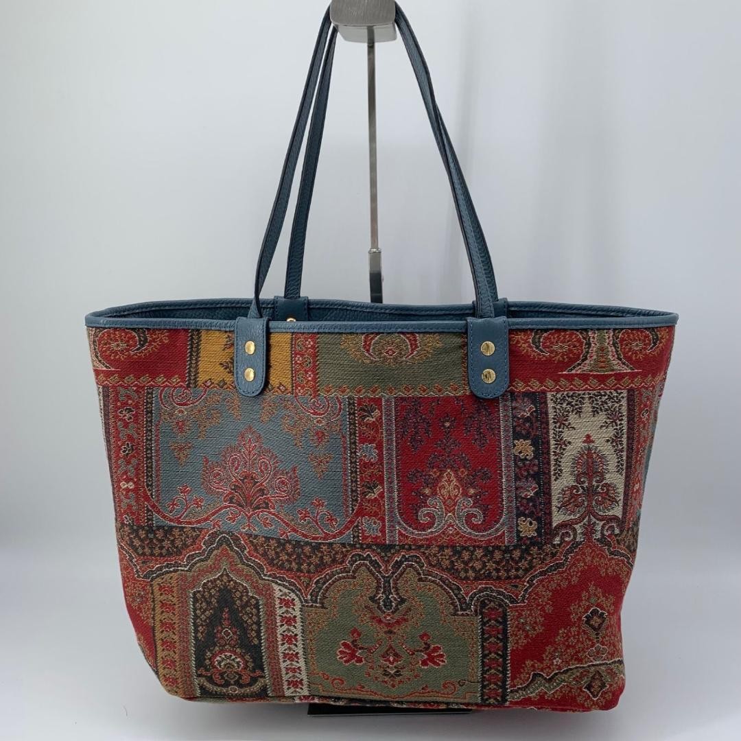 ETRO Oriental Patchwork Design Reversible Tote Ba… - image 2