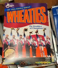FACTORY SEALED Wheaties Cereal Box 1996 Olympics Womens Gymnastics Team USA Gold