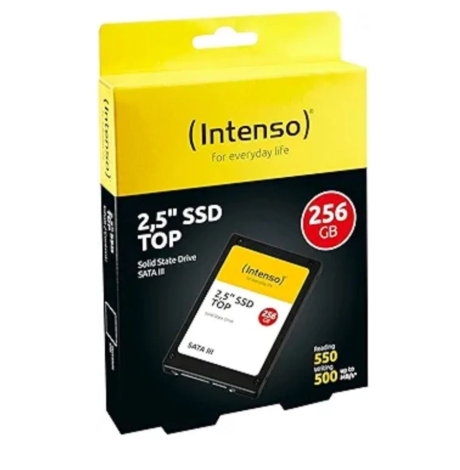 Intenso SSD interne Festplatte Top High-Speed 3D Nand 2,5 Zoll 256GB SATA III